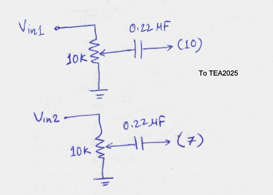 Stereo audio amplifier using TEA2025 chip | Embedded Lab
