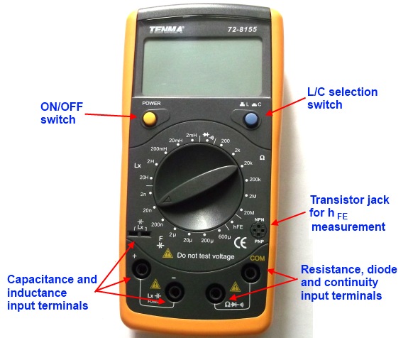 72-10465 - Tenma - LCR Meter, Hand Held, 100 kHz