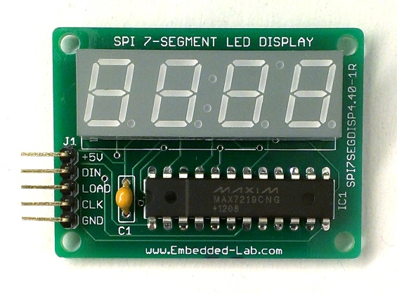 New version of MAX7219 based serial seven segment LED display | Embedded Lab