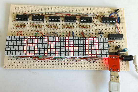 Making a 8×40 LED matrix marquee using shift registers | Embedded Lab
