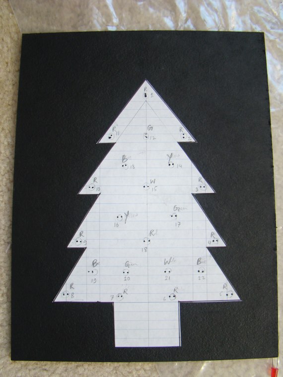 Layout of Christmas tree