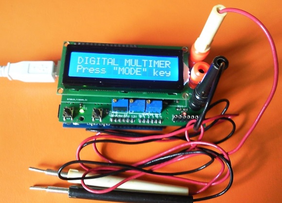 Digital multimeter shield for Arduino Uno