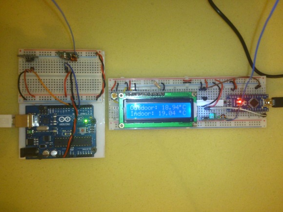 Arduino indoor/outdoor thermometer