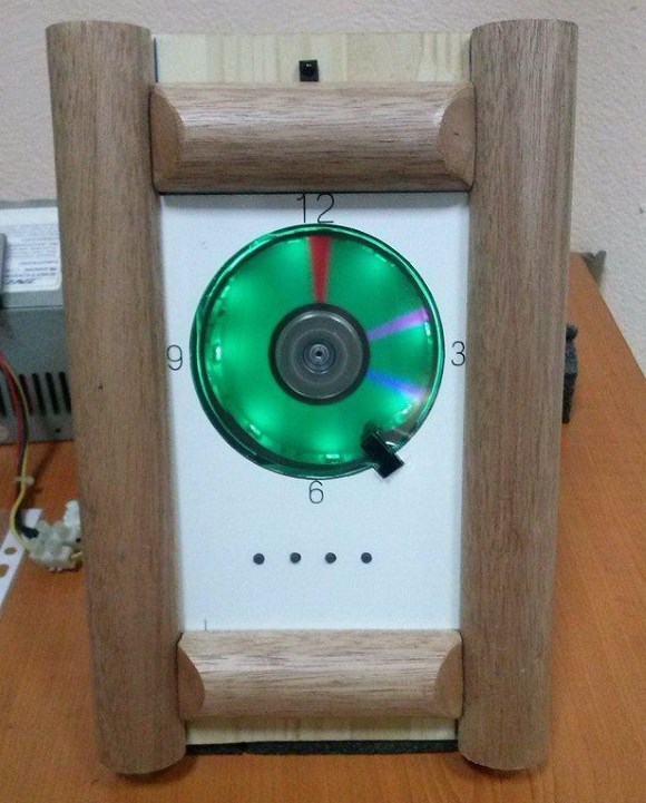 POV clock using hard disk motor