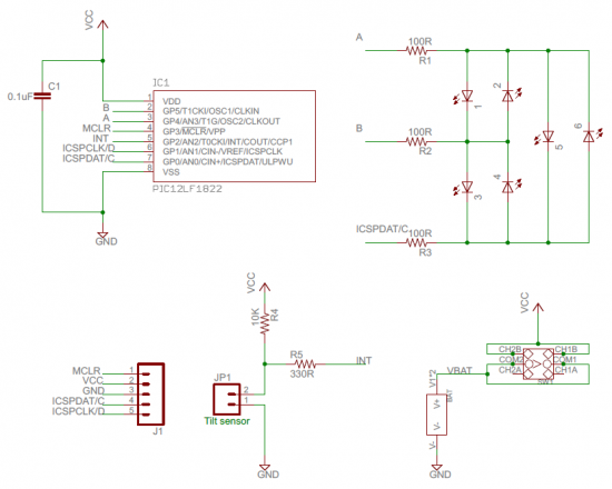 LED dice circuit (click to enlarge)