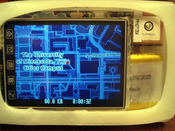 Portable GPS logger for runners