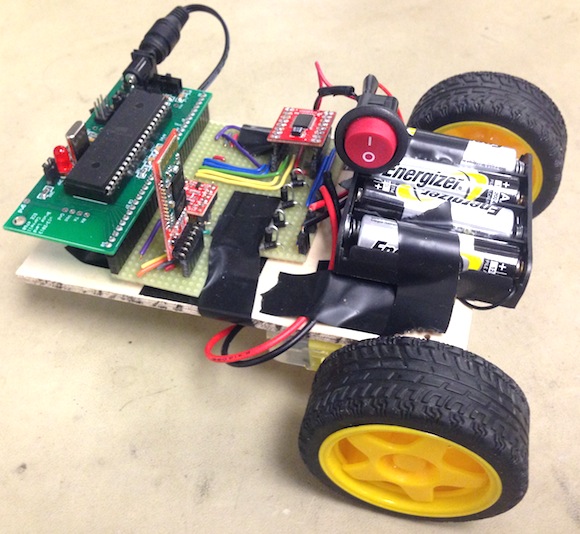 Bluetooth controlled car with a remote