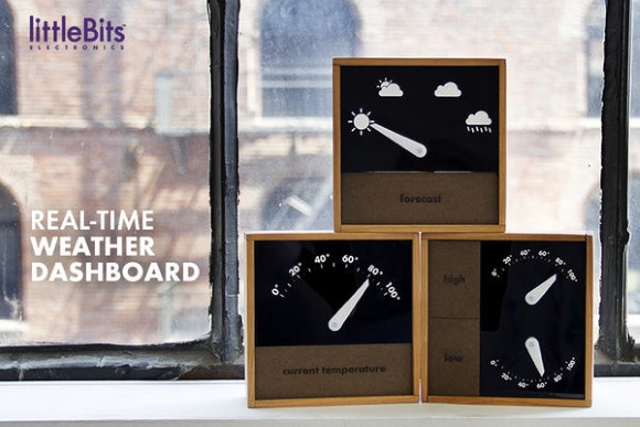 Real-time weather display using littleBits