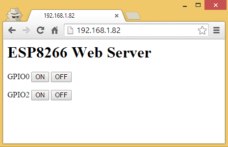ESP8266 web server