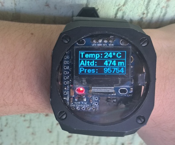 Arduino Pedometer wristwatch