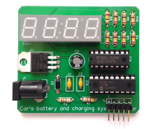 Assembled board for car's battery monitoring device