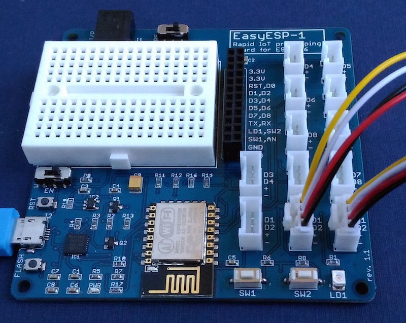 BME280 and OLED connect to I2C Grove ports