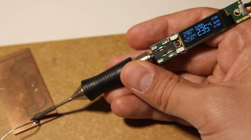 OLED display for soldering iron tips
