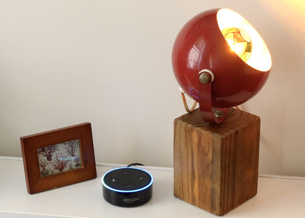 Voice-controlled smart lamp
