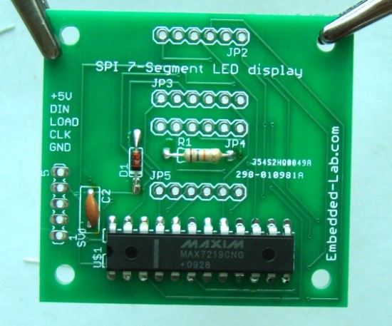 Dual 4-digit seven segment LED display with SPI interface | Embedded Lab