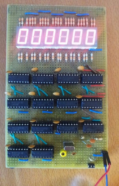 1 MHz frequency counter using discrete CMOS ICs | Embedded Lab