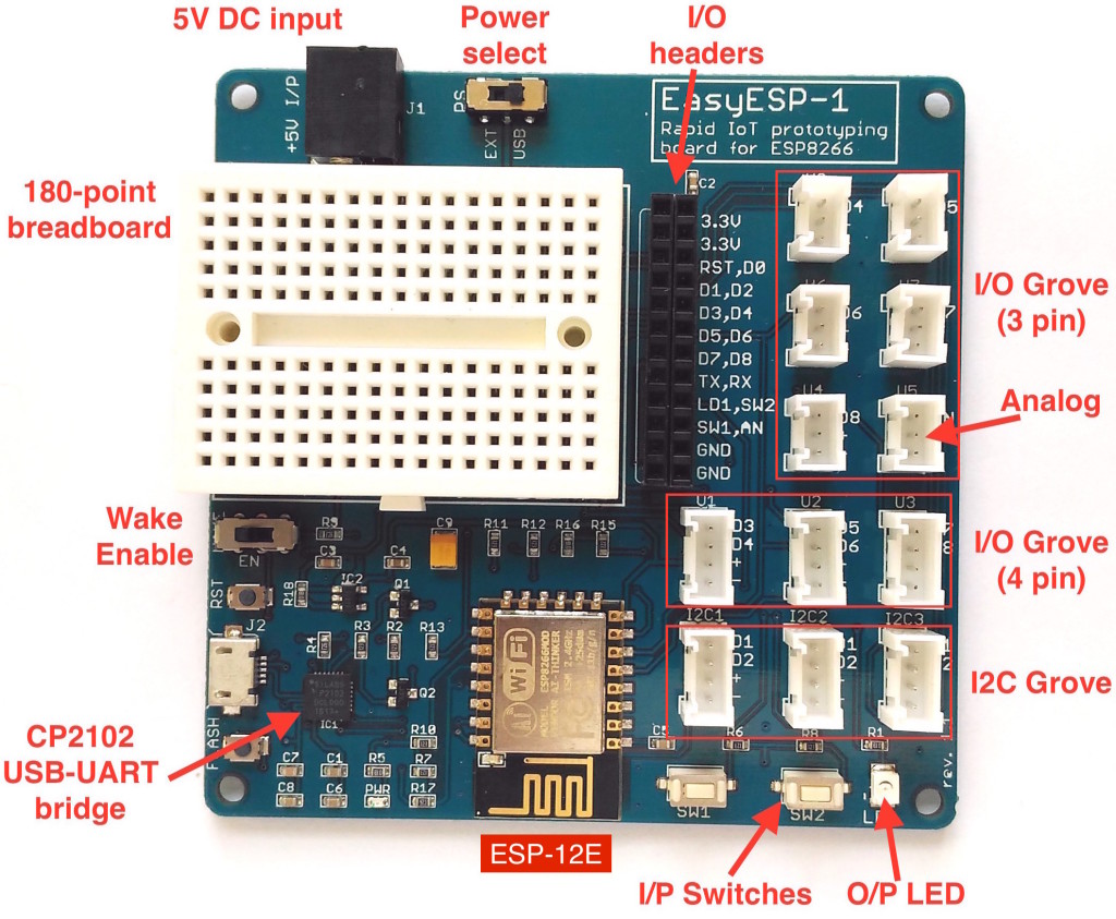 EasyESP-1: A rapid prototyping and development board for ESP8266 ...