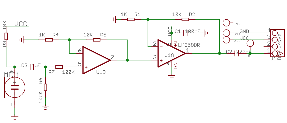 Темброблок на lm358 схема